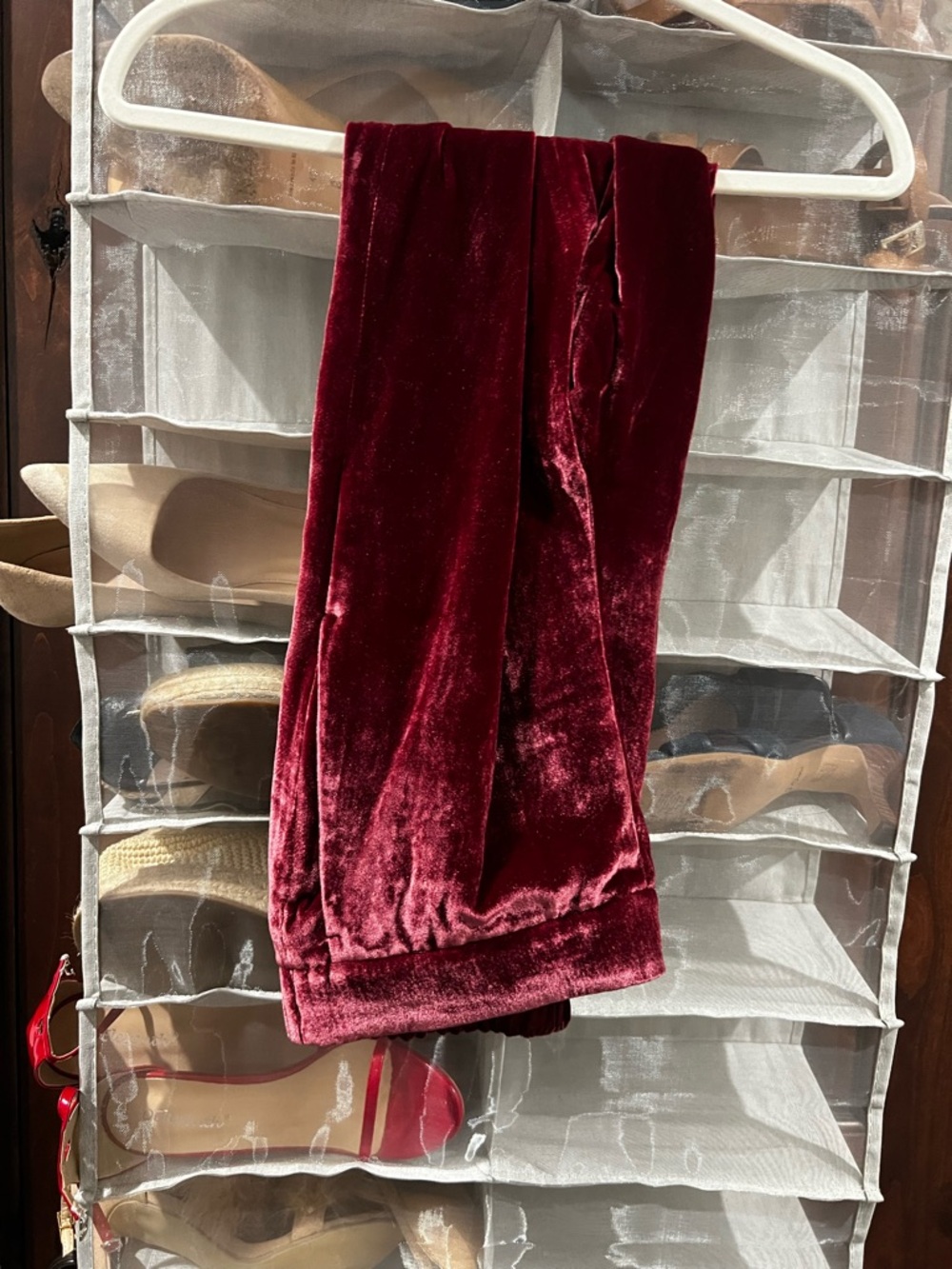 J. Crew Burgundy Velvet Peyton Pant 10 - Picture 5 of 5